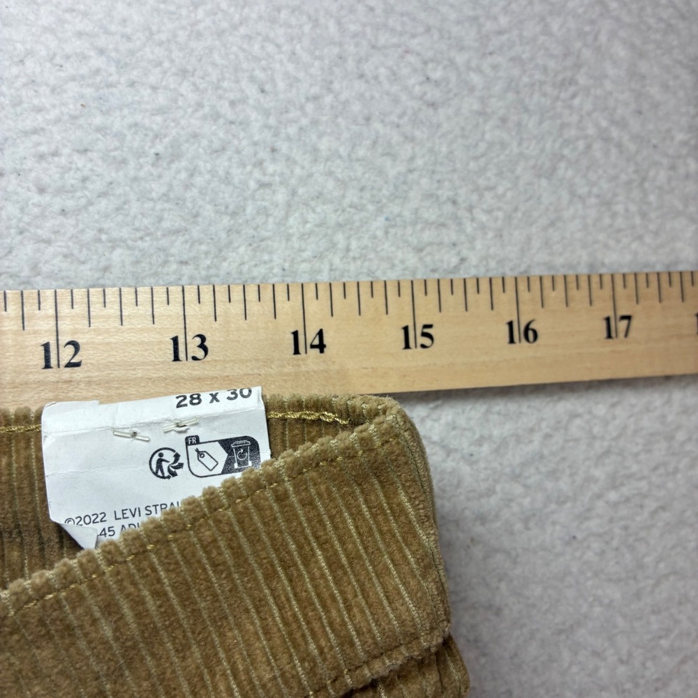 Levis 314 Shaping Straight Corduroy Pants Women 28x30 Tan Preppy Stretch NWT - Picture 6 of 10